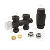 Straight Underside Euro Connection Anthracite Thermostatic Valves for Radiators & Towel Rails Components