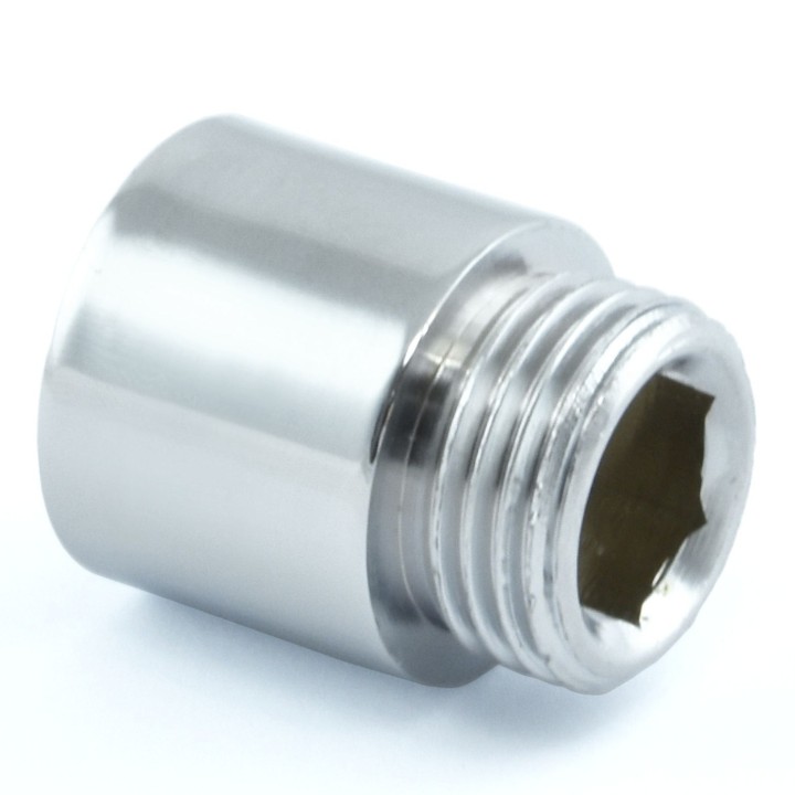 20mm Rigid Radiator Valve Extension 1/2 inch BSP - Chrome