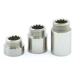 1/2 Inch Brushed Nickel Rigid Radiator Valve Extension