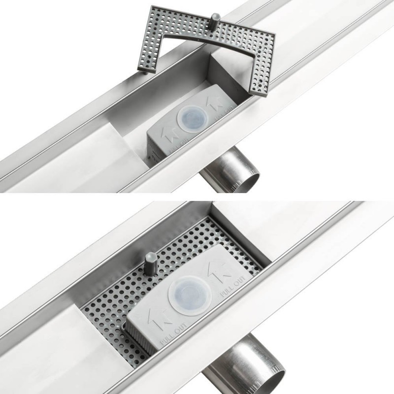 Stainless Steel "Rectangular" Wetroom Drainage System - 13 Sizes (300mm to 2000mm)