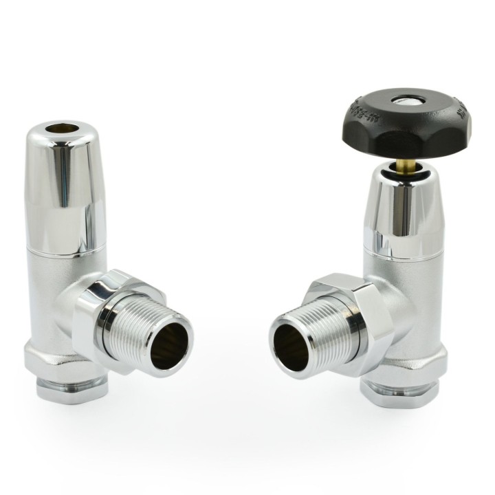 Chrome Old School Radiator Valves 3/4 BSP Connection