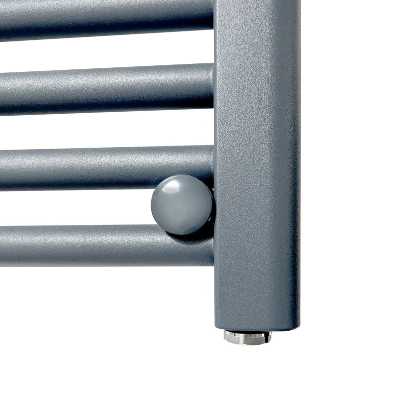 900mm x 600mm Straight Anthracite Designer Heated Towel Rail