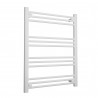 600mm (w) x 800mm (h) Electric "Straight White" Towel Rail (Single Heat or Thermostatic Option)