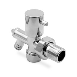 15mm Pipe Connection Chrome Drain Off Valve (Single)