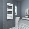 1000mmm Electric Wave White Single Aluminium Towel Rail