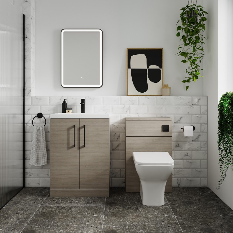 Matt Black D Handle - 223mm (w) x 28mm (h) x 8mm (d) - Insitu