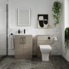 Matt Black D Handle - 223mm (w) x 28mm (h) x 8mm (d) - Insitu