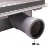 Design 4 - Stainless Steel "Rectangular" Wetroom Drainage System - 5 Sizes (600mm to 1500mm)