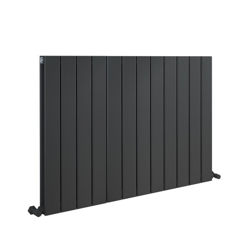 884mm (w) x 600mm (h) Corwen Double Panel Anthracite Horizontal Aluminium Radiator