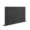 884mm (w) x 600mm (h) Corwen Double Panel Anthracite Horizontal Aluminium Radiator