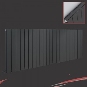 1624mm (w) x 600mm (h) "Corwen" Double Panel Anthracite Horizontal Aluminium Radiator