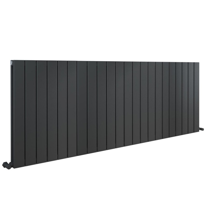 1624mm (w) x 600mm (h) Corwen Double Panel Anthracite Horizontal Aluminium Radiator