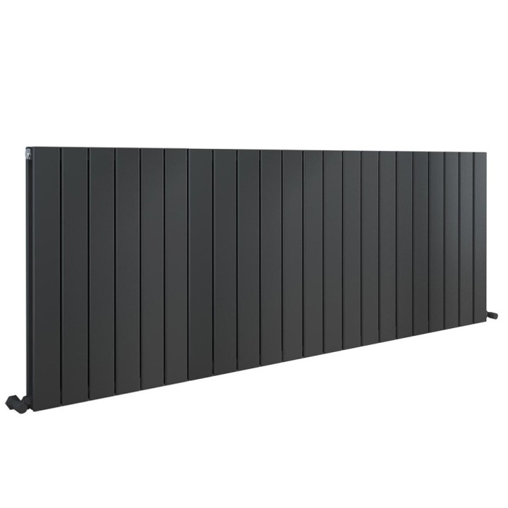 1624mm (w) x 600mm (h) Corwen Double Panel Anthracite Horizontal Aluminium Radiator