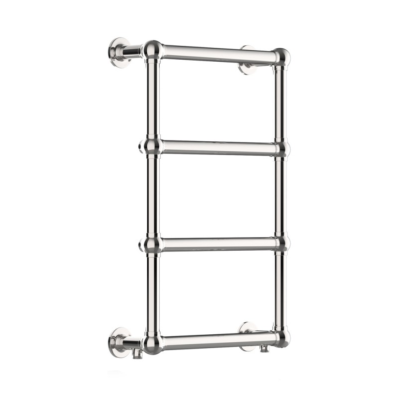 500mm (w) x 750mm (h) "Harley" Chrome Traditional Wall Mounted Towel Rail Radiator