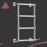 500mm (w) x 750mm (h) "Harley" Chrome Traditional Towel Rail (Single Heat)