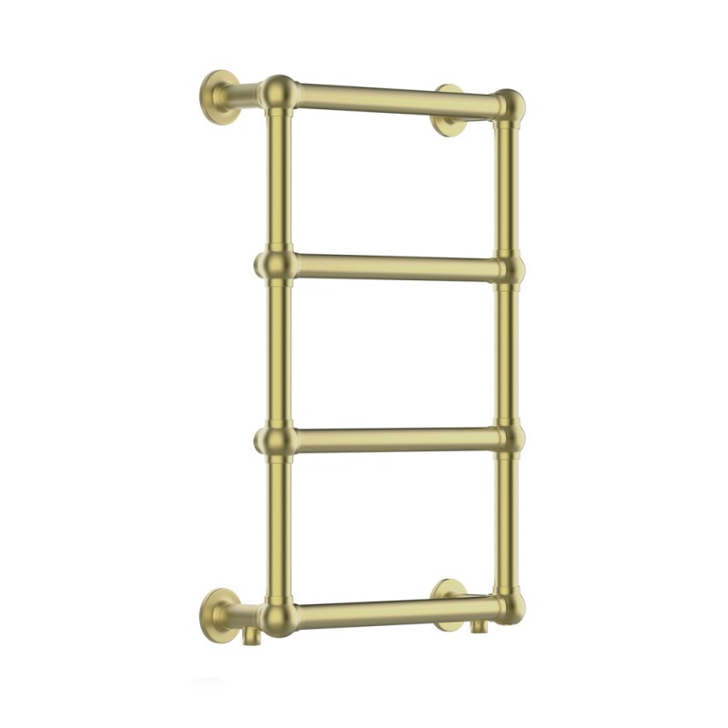 500mm (w) x 750mm (h) "Harley" Brushed Brass Traditional Towel Rail (Single Heat)