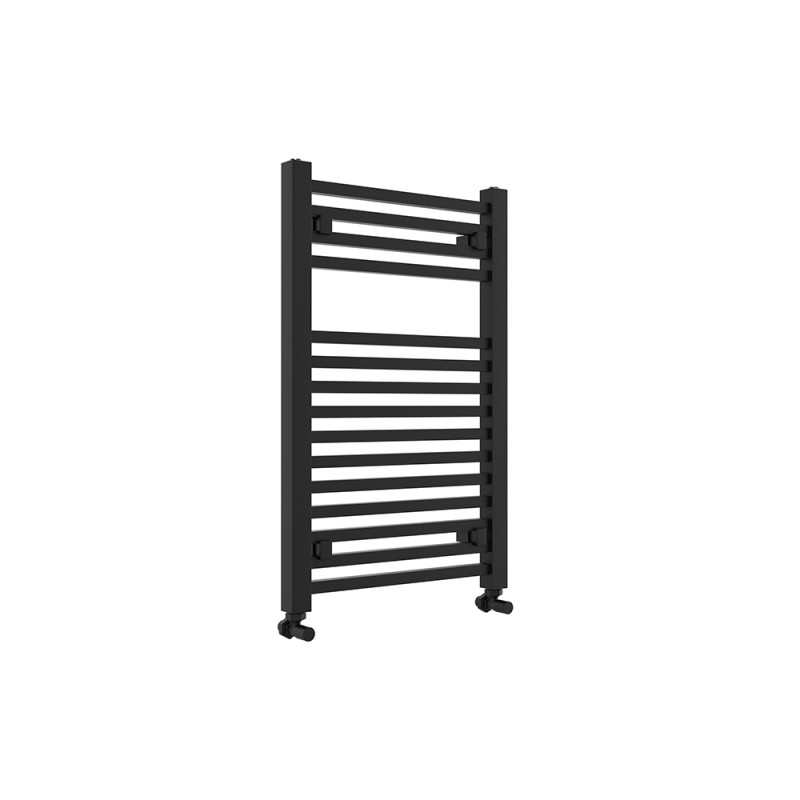 500mm (w) x 800mm (h) "Atlas" Black Designer Towel Rail