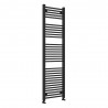 500mm (w) x 1800mm (h) "Atlas" Black Designer Towel Rail