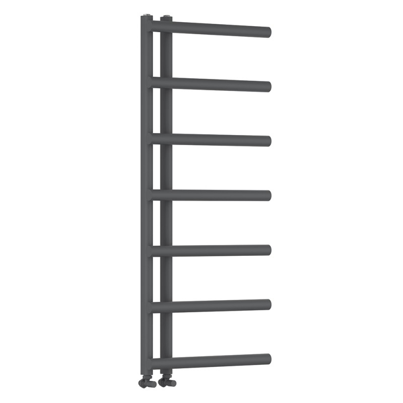 500mm (w) x 1200mm (h) "Mira" Anthracite Designer Towel Rail