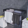 1000mm Foldable Wall Mounted Towel Hanger - Anthracite