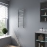 350mm (w) x 800mm (h) Brushed Stainless Steel Towel Rail - in-situ