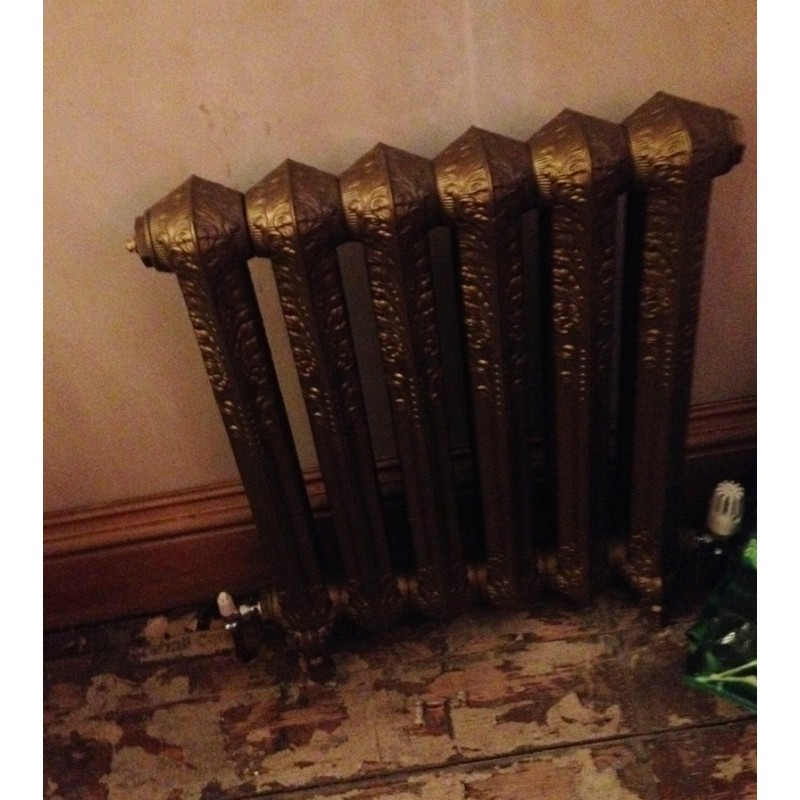 The "Regal" 2 Column 540mm (H) Traditional Victorian Cast Iron Radiator - Antique Gold