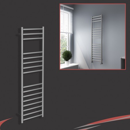 350mm (w) x 1200mm (h) Brushed Stainless Steel Towel Rail