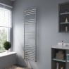 500mm (w) x 1600mm (h) Brushed Stainless Steel Towel Rail - in-situ