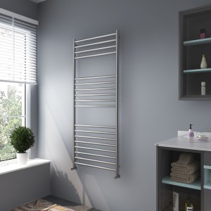 600mm (w) x 1400mm (h) Brushed Straight "Stainless Steel" Towel Rail