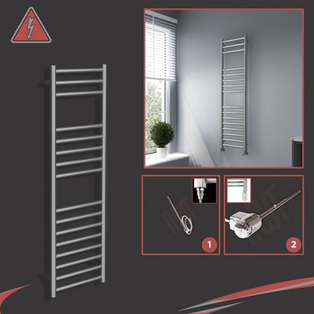 350mm (w) x 1200mm (h) Electric Stainless Steel Towel Rail (Single Heat or Thermostatic Option)