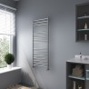 500mm (w) x 1200mm (h) Electric "Brushed Stainless Steel" Towel Rail (Single Heat or Thermostatic Option)