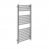 600mm (w) x 1400mm (h) Electric Brushed Stainless Steel Towel Rail (Single Heat)