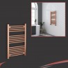 500mm (w) x 800mm (h) Straight Brushed Copper Towel Rail