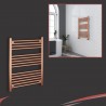 600mm (w) x 800mm (h) Straight Brushed Copper Towel Rail