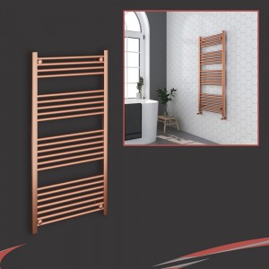 600mm (w) x 1200mm (h) Straight Brushed Copper Towel Rail