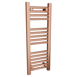 300mm (w) x 800mm (h) Straight Brushed Copper Designer Towel Rail
