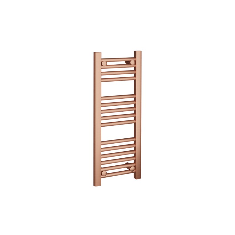 300mm (w) x 800mm (h) "Straight Brushed Copper" Designer Towel Rail