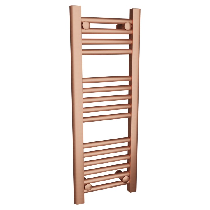 300mm x 800mm Straight Brushed Copper Designer Heated Towel Rail