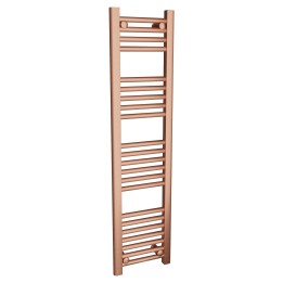 300mm x 1200mm Straight Brushed Copper Designer Heated Towel Rail