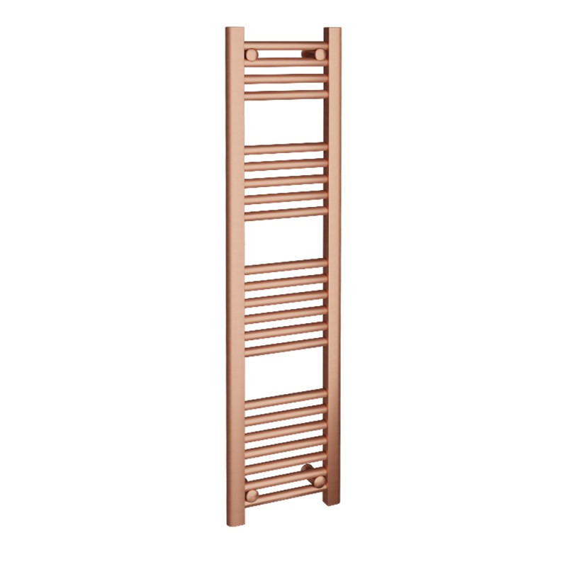 300mm (w)  x 1200mm (h) "Straight Brushed Copper" Designer Towel Rail