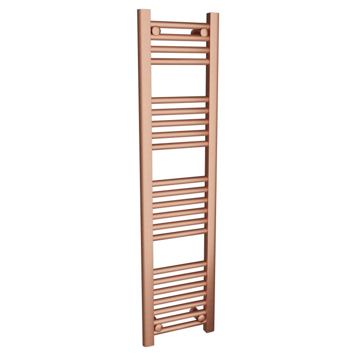 300mm x 1200mm Straight Brushed Copper Designer Heated Towel Rail