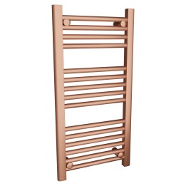 400mm x 800mm Straight Brushed Copper Designer Heated Towel Rail