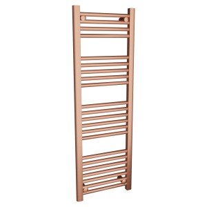 400mm (w) x 1200mm (h) Straight Brushed Copper Designer Towel Rail
