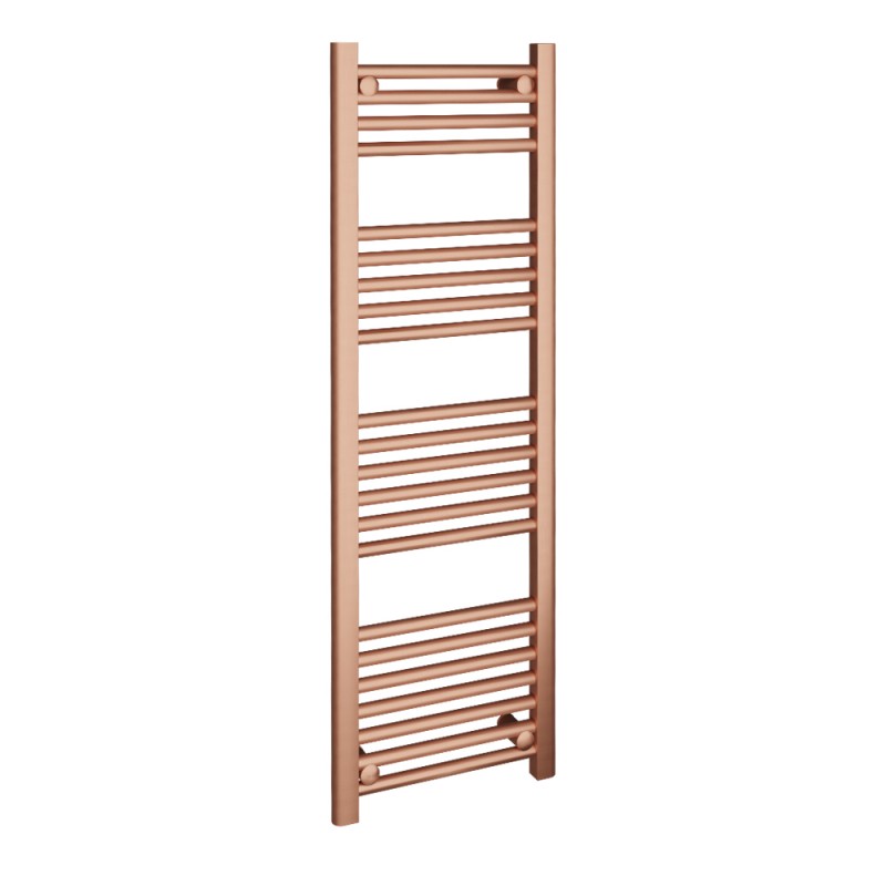 400mm (w)  x 1200mm (h) "Straight Brushed Copper" Designer Towel Rail