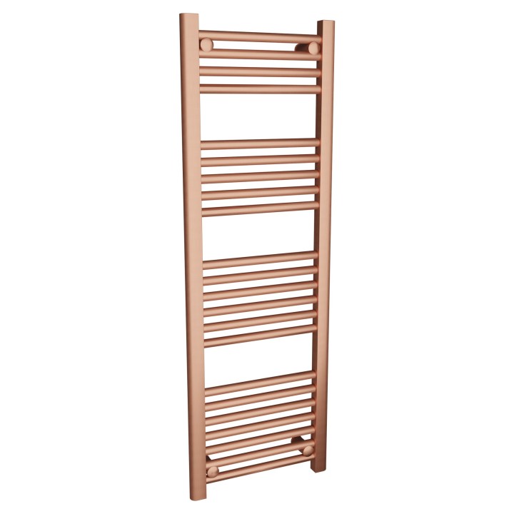 400mm x 1200mm Straight Brushed Copper Designer Heated Towel Rail