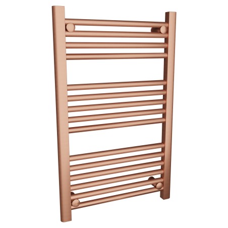 500mm x 800mm Straight Brushed Copper Designer Heated Towel Rail