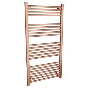 600mm (w) x 1200mm (h) Straight Brushed Copper Designer Towel Rail