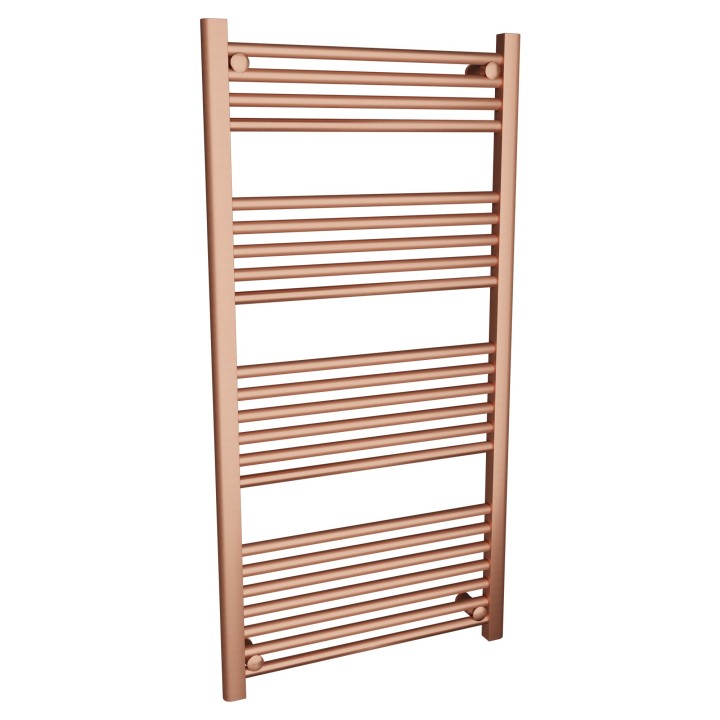 600mm x 1200mm  Straight Brushed Copper Designer Heated Towel Rail