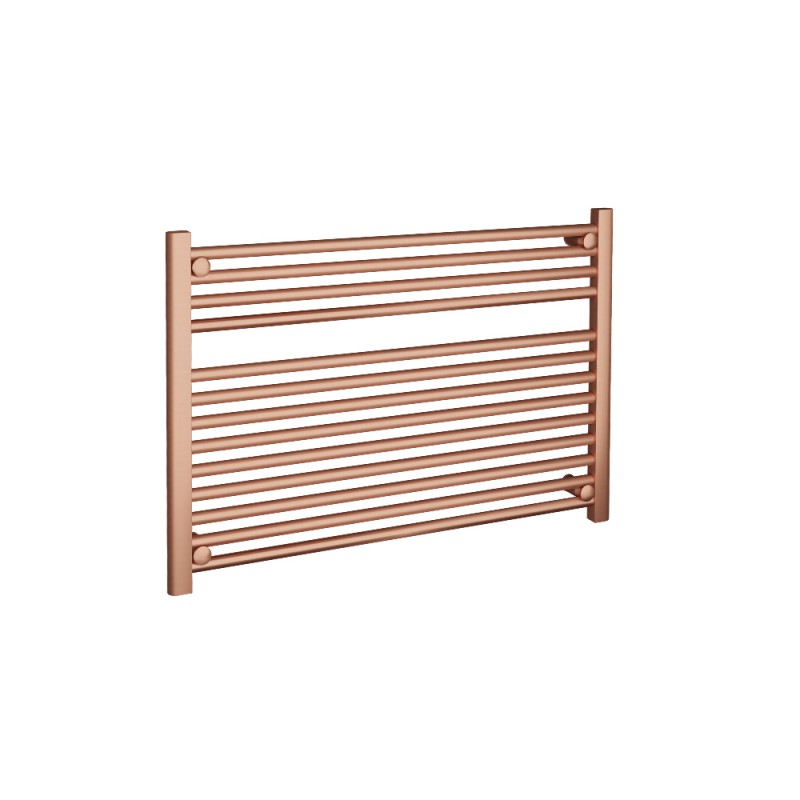 900mm (w)  x 600mm (h) "Straight Brushed Copper" Designer Towel Rail