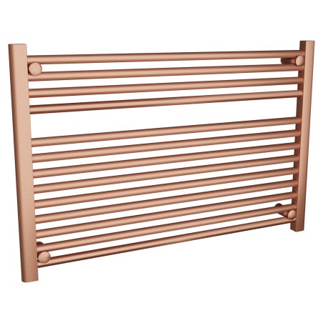 900mm x 600mm Straight Brushed Copper Designer Heated Towel Rail